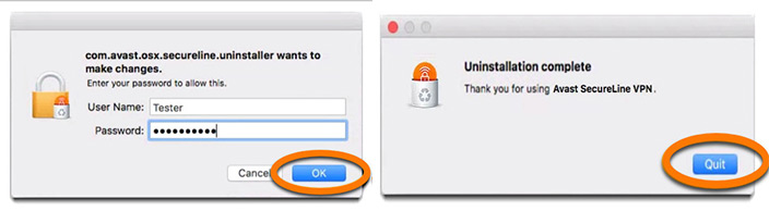 uninstall avast secureline vpn for mac