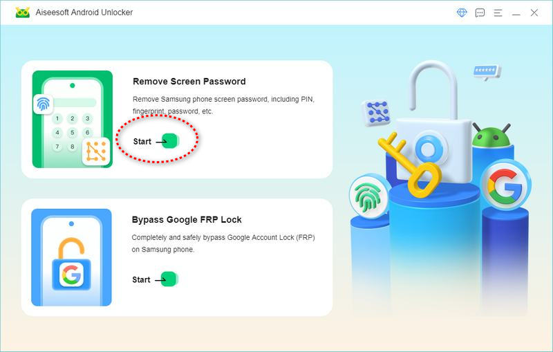 Aiseesoft Android Unlocker Interface