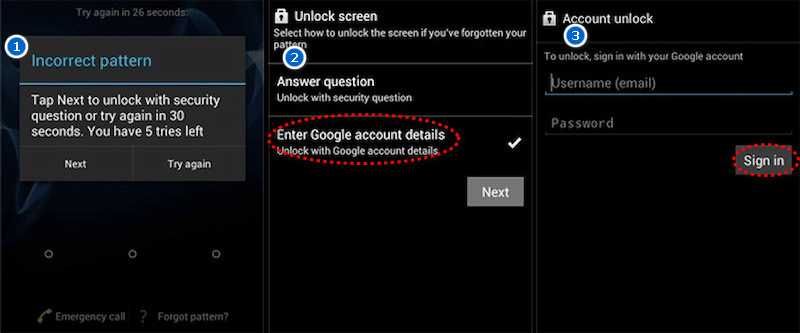 Unlock Android Phones with Forgot Pattern