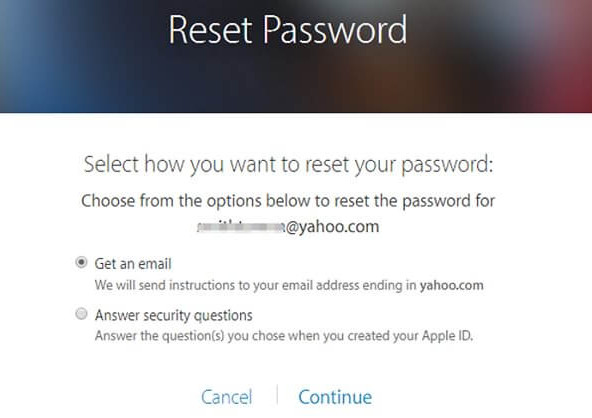 resetting apple id password on computer