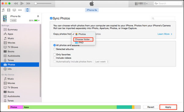 how to transfer photos from iphone to apple computer