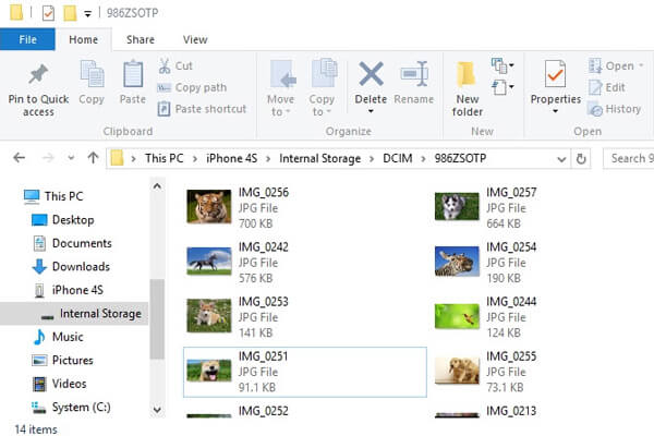 使用Windows File Explorer将照片从iPhone传输到PC