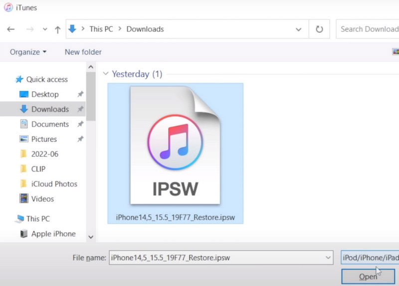 查找 IPSW 文件