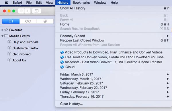 how to clear download history on mac