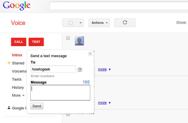 google voice sign in different email