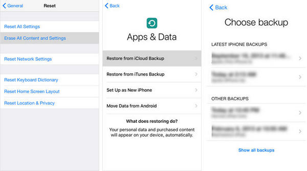 restore from icloud backup meaning