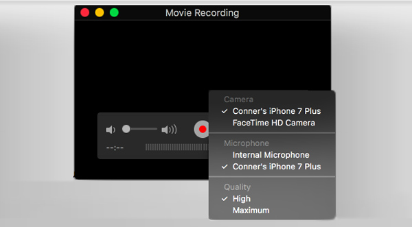 quicktime player screen recording