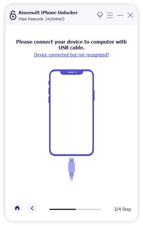 Connect iPhone Wipe Passcode