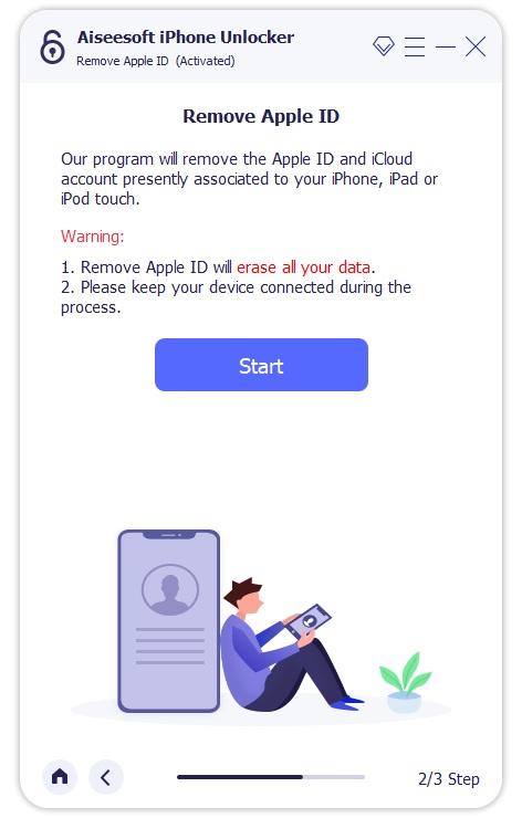 Начните удалять Apple ID