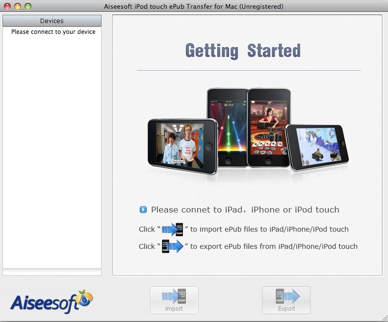 Aiseesoft Mac iPod touch ePub Transfer 3.1.16 full
