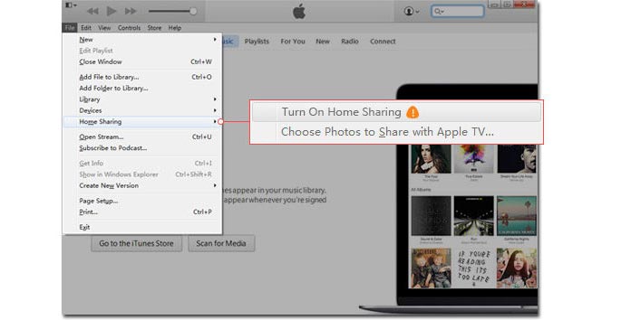 new itunes home sharing on
