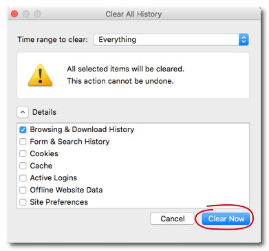 history cleaner firefox for mac