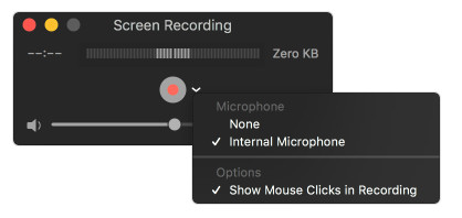 mac quicktime screen recording with audio