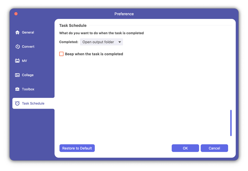 Preference Task Schedule