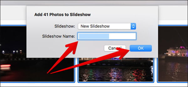 how to add text to photo slideshow on mac