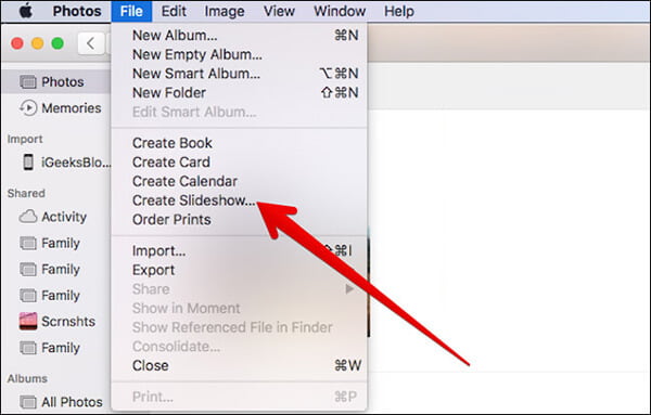 how to do slideshow on mac from folder