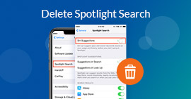 删除Spotlight搜索iPhone iPad