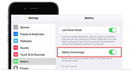 如何在iPhone上显示iPhone电池百分比