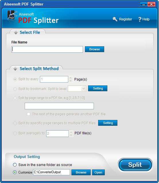 Aiseesoft PDF Splitter software