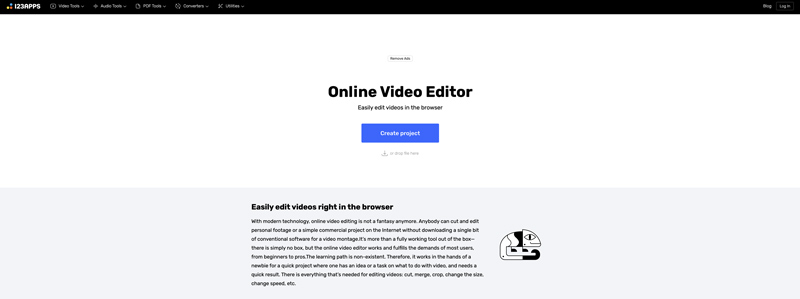 123apps Online Video Editor Page