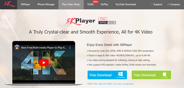 5KPlayer – Best Free Media Player for 4K UHD Playback on Windows & macOS