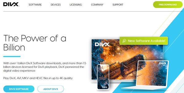 DivX 软件 4k 播放器