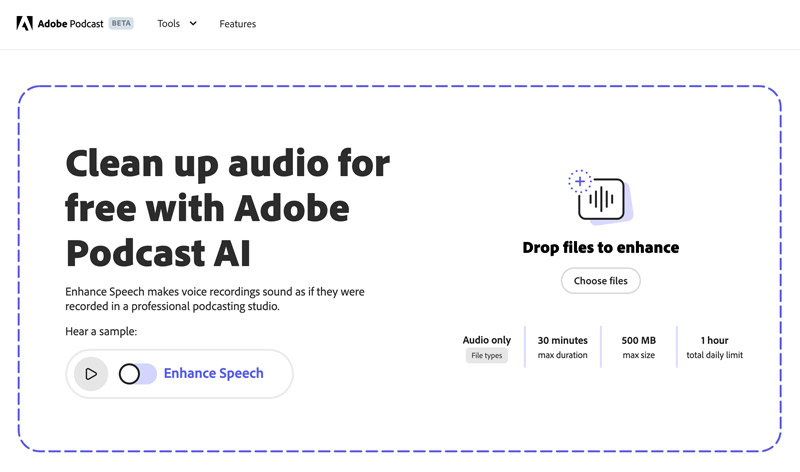 Adobe AI Audio Fixer 增强语音