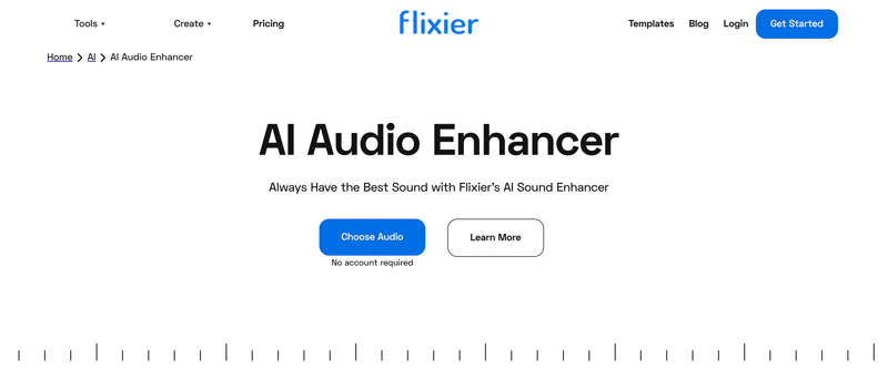 Flixier AI 音频增强器