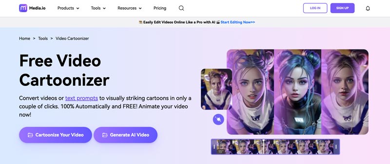 Media io Free Video Cartoonizer