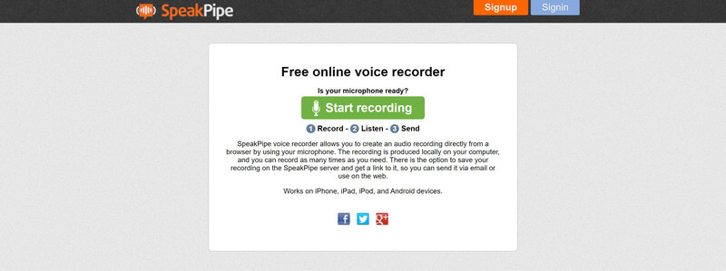 online voice recorder with effects