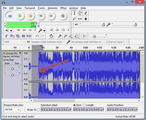 removing noise in audacity
