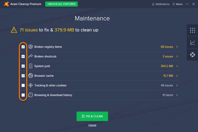 programs like avast cleanup for mac