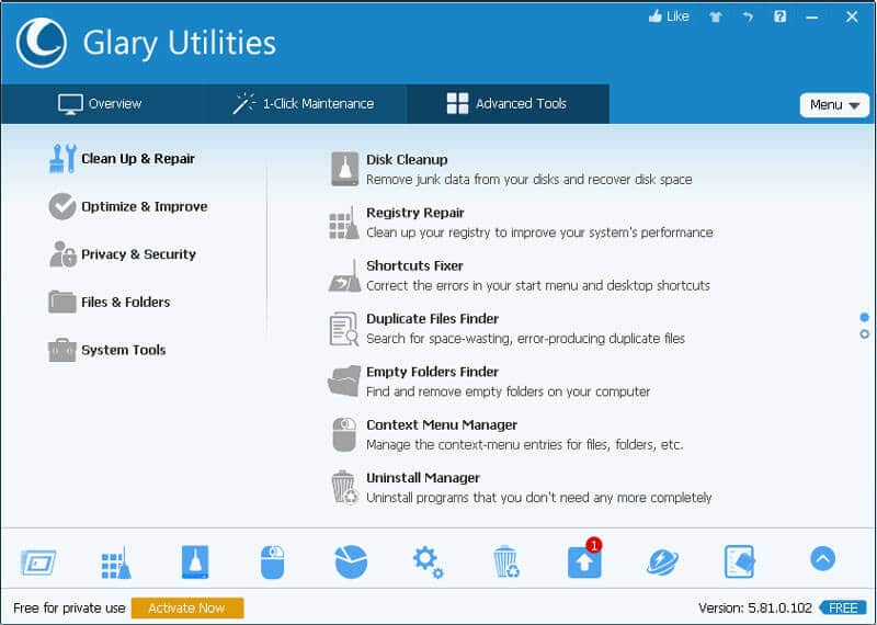 glary utilities for android tablet