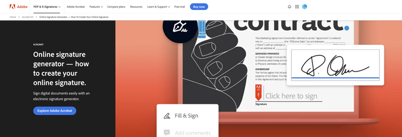 Adobe Acrobat Online Signature Generator