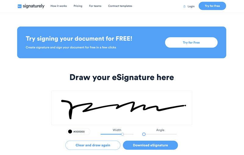 Create Digital Signature Online Signaturely