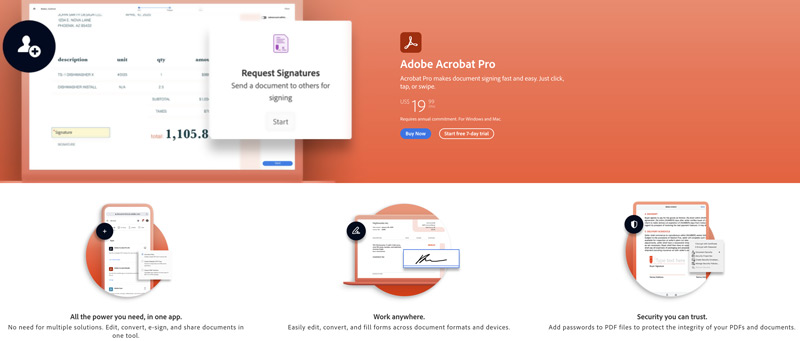 E Signature Software Adobe Acrobat Pro