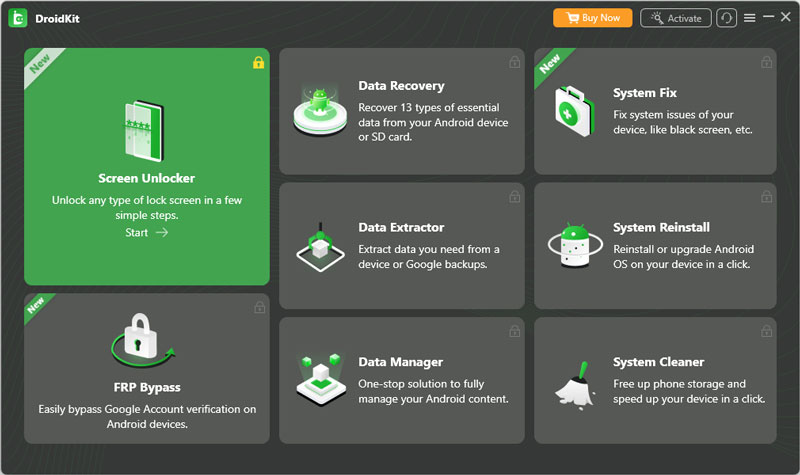 Droidkit Interface