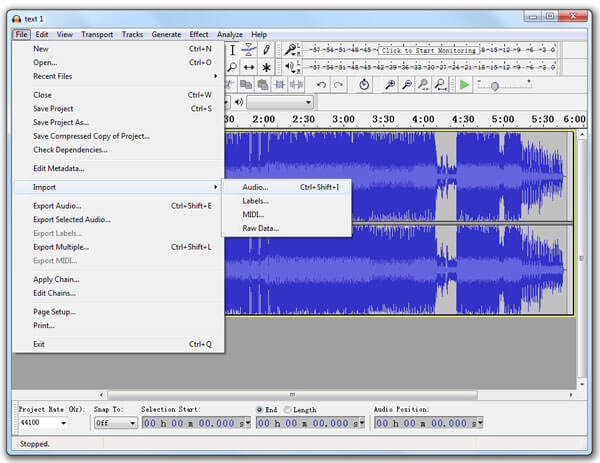 audacity error importing mp4 advanced audio codec