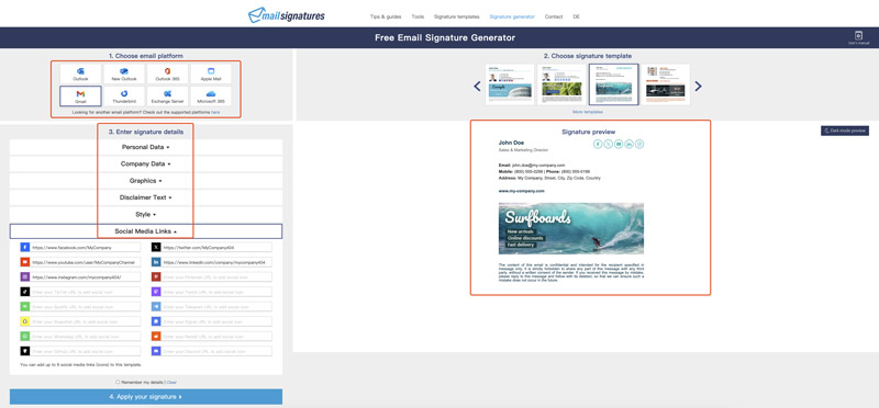 Free Email Signature Generator Codetwo