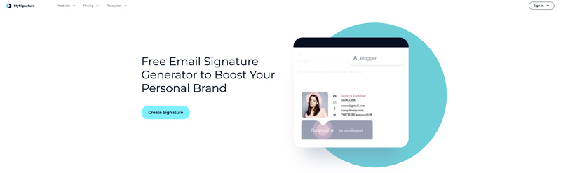 Mysignature Free Email Signature Generator