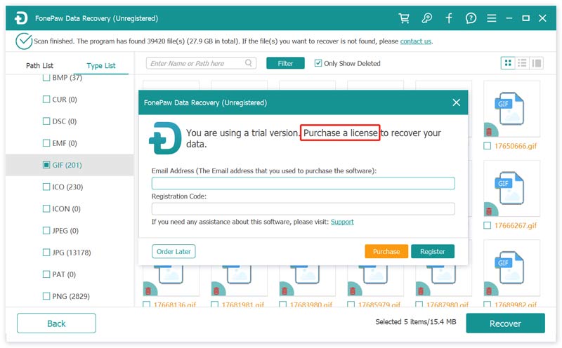 Fonepaw Data Recovery Purchase A License