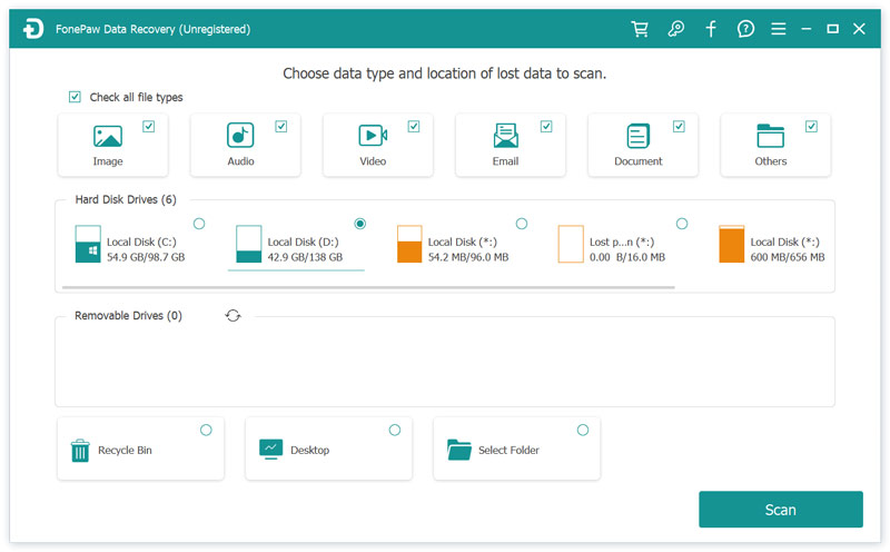 Launch Fonepaw Data Recovery Windows