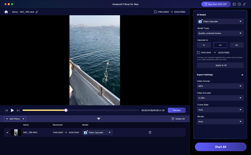Upscale Resolution Enhance Quality Filmai Mac