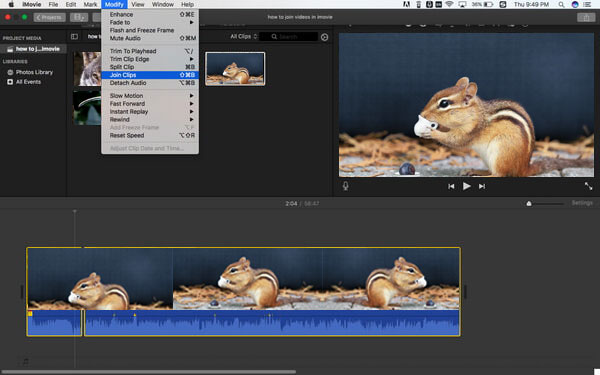 how to trim a clip in imovie