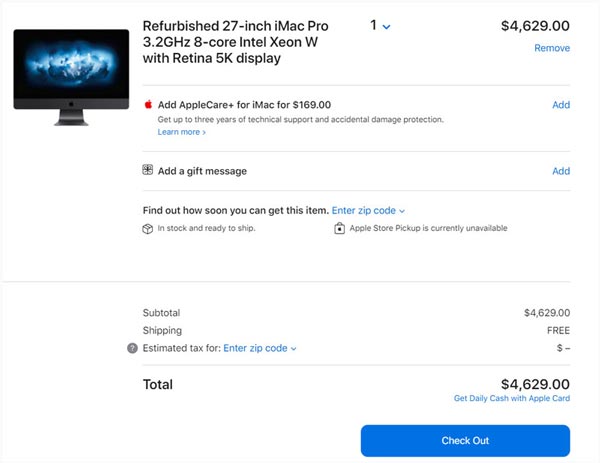 Refurbished iMac Pro Ckeck out
