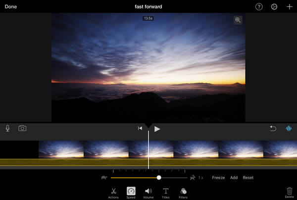how to fast forward in imovie 10.0.4