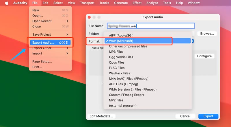 Convert M4a to Wav Audacity on Mac