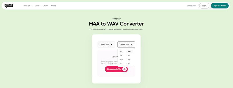 Podcastle AI M4a to Wav Converter