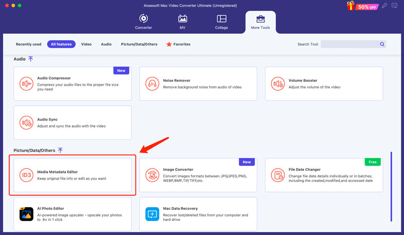 Choose Media Metadata Editor