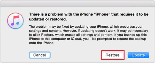 Erase iPhone in iTunes Recovery Mode